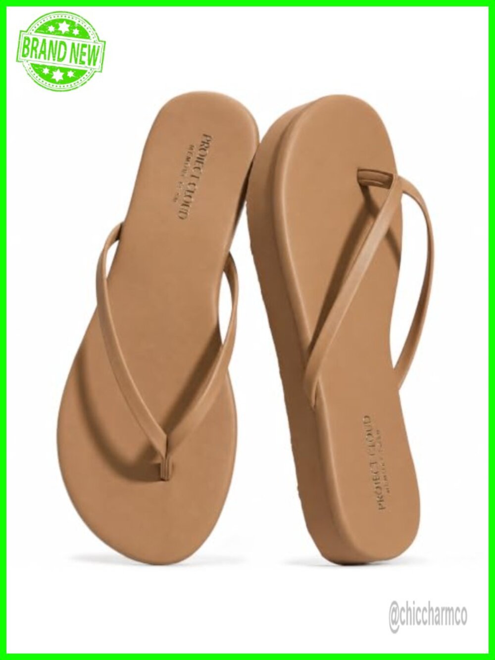 Memory Foam Platform Flip Flops - Lightweight Non-Slip Summer Sandals